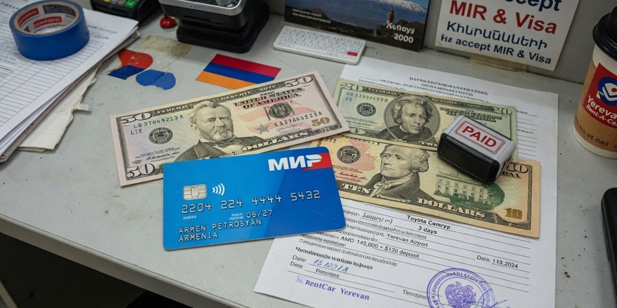 Latvijas bankas karte un eiro Erevānas nomas birojā
