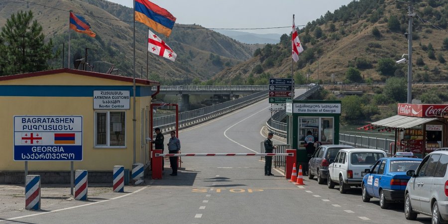 Bagratašenas robežkontroles punkts starp Armēniju un Gruziju
