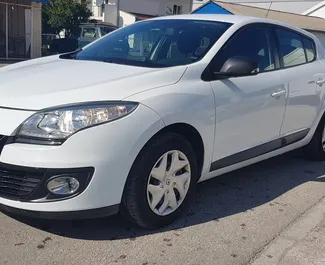 Front view of a rental Renault Megane in Bar, Montenegro ✓ Car #534. ✓ Manual TM ✓ 14 reviews.