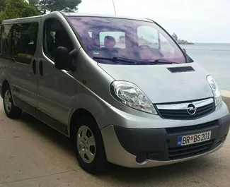Front view of a rental Opel Vivaro in Bar, Montenegro ✓ Car #547. ✓ Automatic TM ✓ 24 reviews.