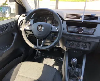 Skoda Fabia 2018 car hire in Czechia, featuring ✓ Petrol fuel and 75 horsepower ➤ Starting from 25 EUR per day.