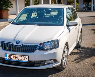 Skoda Fabia 2018 car hire in Montenegro, featuring ✓ Petrol fuel and 110 horsepower ➤ Starting from 27 EUR per day.