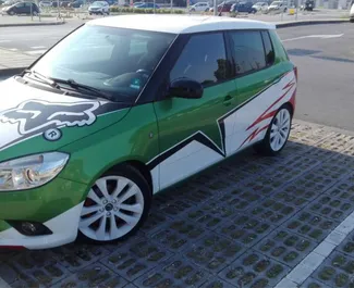 Front view of a rental Skoda Fabia Vrs in Burgas, Bulgaria ✓ Car #1666. ✓ Automatic TM ✓ 0 reviews.