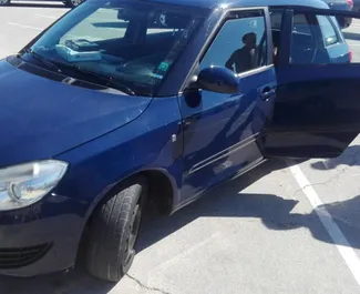 Front view of a rental Skoda Fabia Combi in Burgas, Bulgaria ✓ Car #1652. ✓ Automatic TM ✓ 0 reviews.