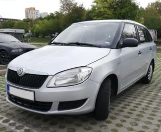 Front view of a rental Skoda Fabia Combi in Burgas, Bulgaria ✓ Car #1653. ✓ Automatic TM ✓ 0 reviews.
