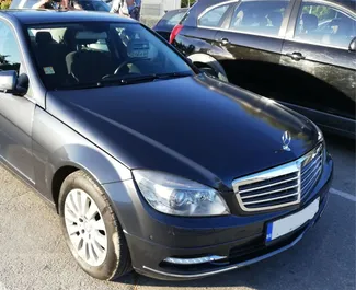 Front view of a rental Mercedes-Benz C-Class in Burgas, Bulgaria ✓ Car #1648. ✓ Automatic TM ✓ 0 reviews.