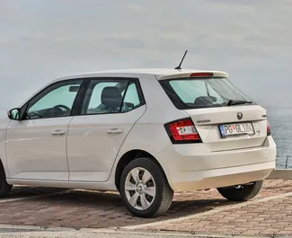 Skoda Fabia 2018 car hire in Montenegro, featuring ✓ Petrol fuel and 110 horsepower ➤ Starting from 21 EUR per day.