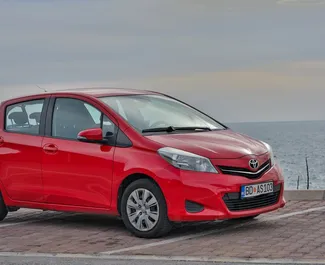 Front view of a rental Toyota Yaris in Budva, Montenegro ✓ Car #1037. ✓ Automatic TM ✓ 23 reviews.