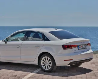 Audi A3 Sedan 2015 car hire in Montenegro, featuring ✓ Diesel fuel and 85 horsepower ➤ Starting from 32 EUR per day.