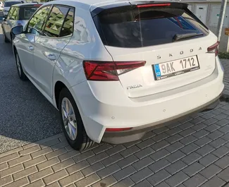 Skoda Fabia 2022 car hire in Czechia, featuring ✓ Petrol fuel and 110 horsepower ➤ Starting from 30 EUR per day.