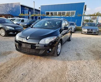 Front view of a rental Renault Megane SW at Burgas Airport, Bulgaria ✓ Car #5519. ✓ Automatic TM ✓ 0 reviews.