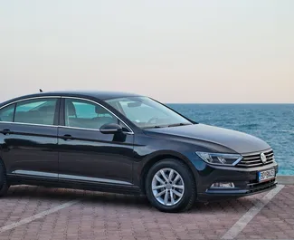Front view of a rental Volkswagen Passat in Budva, Montenegro ✓ Car #5907. ✓ Automatic TM ✓ 1 reviews.