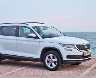 Front view of a rental Skoda Kodiaq in Budva, Montenegro ✓ Car #5905. ✓ Automatic TM ✓ 4 reviews.