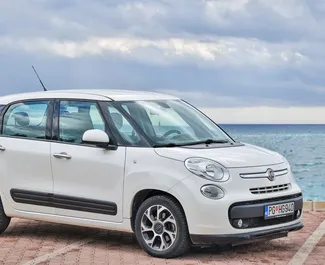 Front view of a rental Fiat 500l in Budva, Montenegro ✓ Car #5887. ✓ Manual TM ✓ 2 reviews.
