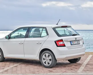 Skoda Fabia 2018 car hire in Montenegro, featuring ✓ Petrol fuel and 110 horsepower ➤ Starting from 21 EUR per day.