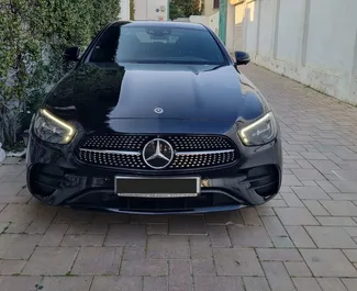 Front view of a rental Mercedes-Benz E300 e in Baku, Azerbaijan ✓ Car #9597. ✓ Automatic TM ✓ 0 reviews.