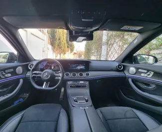Mercedes-Benz E300 e 2022 car hire in Azerbaijan, featuring ✓ Hybrid fuel and 320 horsepower ➤ Starting from 210 AZN per day.