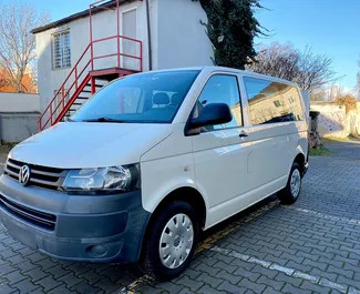 Front view of a rental Volkswagen Transporter in Prague, Czechia ✓ Car #4186. ✓ Manual TM ✓ 0 reviews.