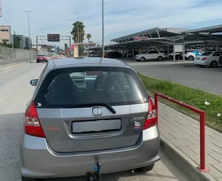 Honda Jazz 2008 car hire in Albania, featuring ✓ Petrol fuel and 93 horsepower ➤ Starting from 15 EUR per day.