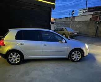 Volkswagen Golf 5 2008 car hire in Albania, featuring ✓ Diesel fuel and 140 horsepower ➤ Starting from 18 EUR per day.