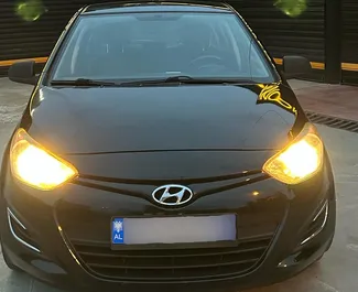 Hyundai i20 2015 car hire in Albania, featuring ✓ Petrol fuel and 99 horsepower ➤ Starting from 15 EUR per day.