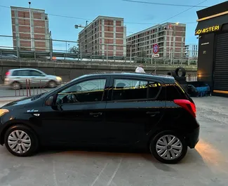 Hyundai i20 2015 available for rent at Tirana airport, with unlimited mileage limit.
