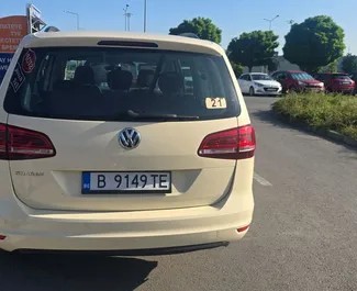 Front view of a rental Volkswagen Sharan in Burgas, Bulgaria ✓ Car #14574. ✓ Automatic TM ✓ 0 reviews.