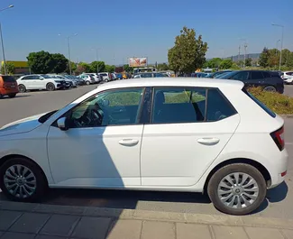 Skoda Fabia 2021 car hire in Bulgaria, featuring ✓ Petrol fuel and 75 horsepower ➤ Starting from 14 EUR per day.