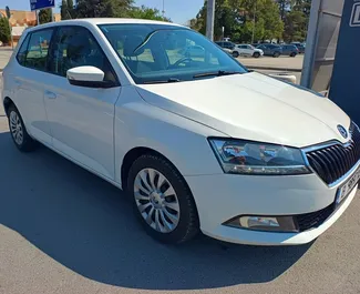 Front view of a rental Skoda Fabia in Burgas, Bulgaria ✓ Car #14571. ✓ Automatic TM ✓ 0 reviews.