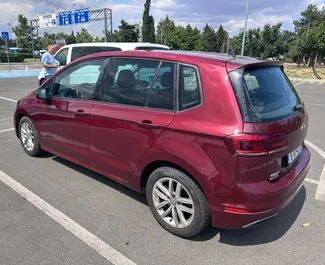 Front view of a rental Volkswagen Golf Sportsvan in Burgas, Bulgaria ✓ Car #14577. ✓ Automatic TM ✓ 1 reviews.
