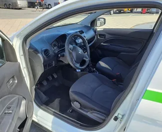 Front view of a rental Mitsubishi Space Star in Burgas, Bulgaria ✓ Car #1650. ✓ Manual TM ✓ 0 reviews.