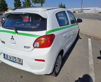 Mitsubishi Space Star 2022 car hire in Bulgaria, featuring ✓ Petrol fuel and 70 horsepower ➤ Starting from 15 EUR per day.