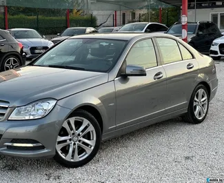 Front view of a rental Mercedes-Benz C-Class at Burgas Airport, Bulgaria ✓ Car #15217. ✓ Automatic TM ✓ 0 reviews.