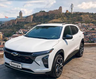 Chevrolet Trax 2025 auto rentimine Gruusias, sisaldab ✓ Bensiin kütust ja 145 hobujõudu ➤ Alates 123 GEL päevas.