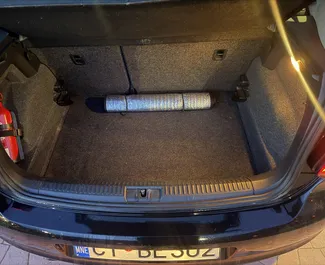 Interior of Volkswagen Polo for hire in Montenegro. A Great 5-seater car with a Manual transmission.